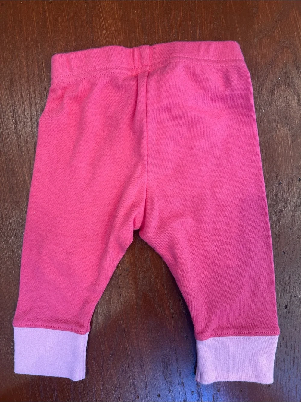 Gymboree Hot Pink Leggings with Light Pink Heart Knee Patches